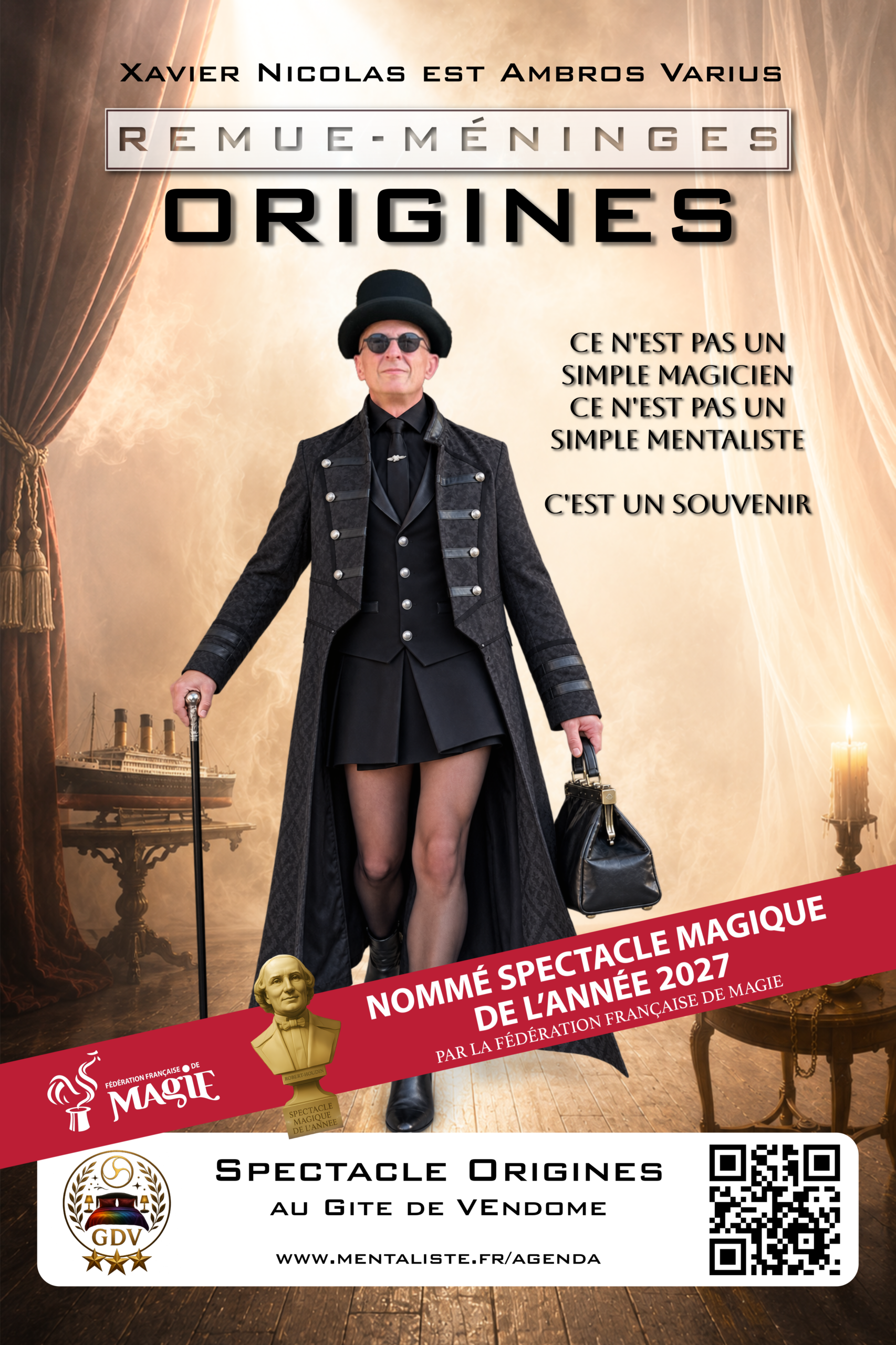 Spectacle 'ORIGINES' nommé Show magique de l'année 2027 par la FFM