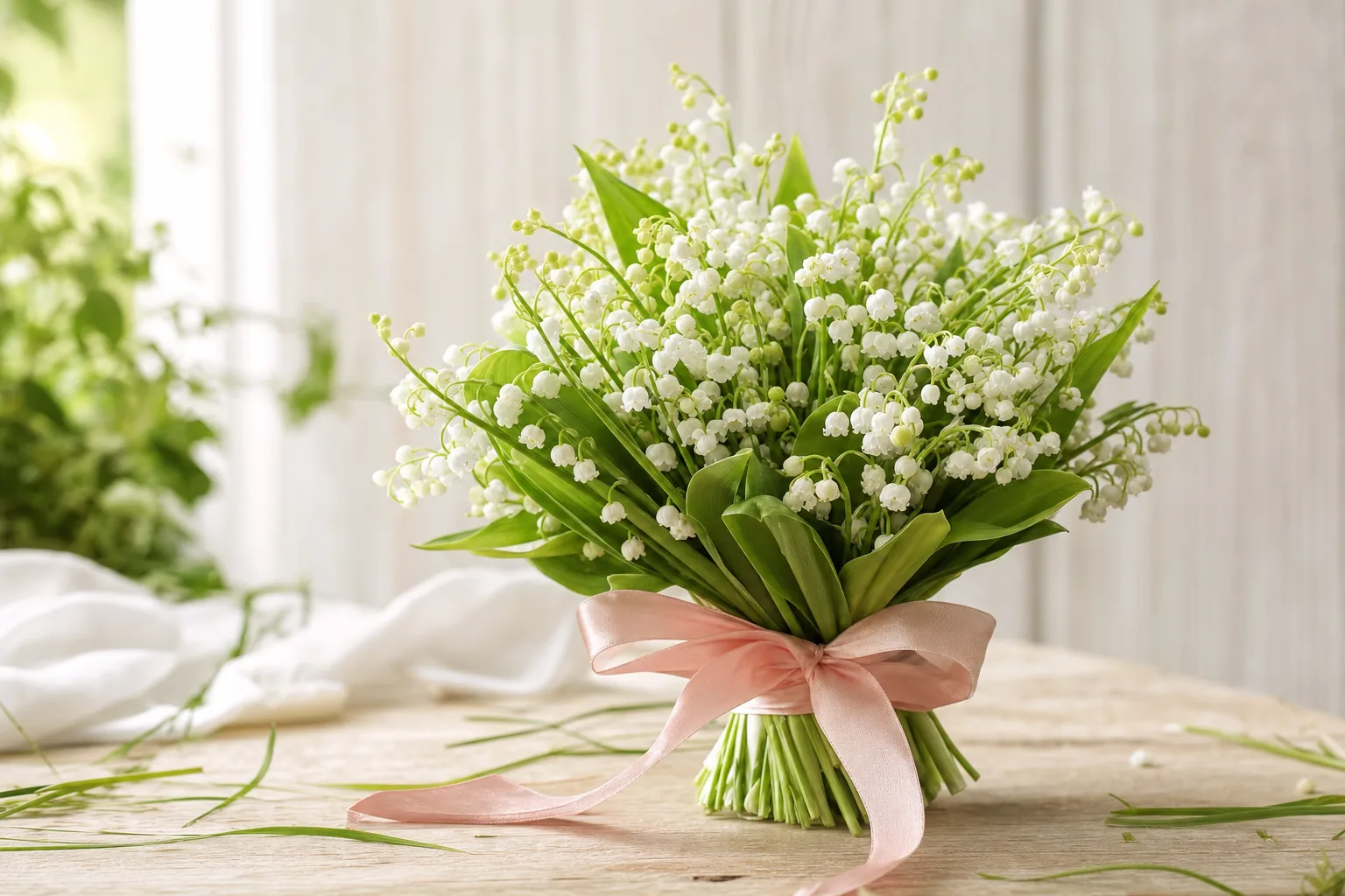 Bouquet de muguet, symbole porte-bonheur de la Fête du Travail le 1er mai