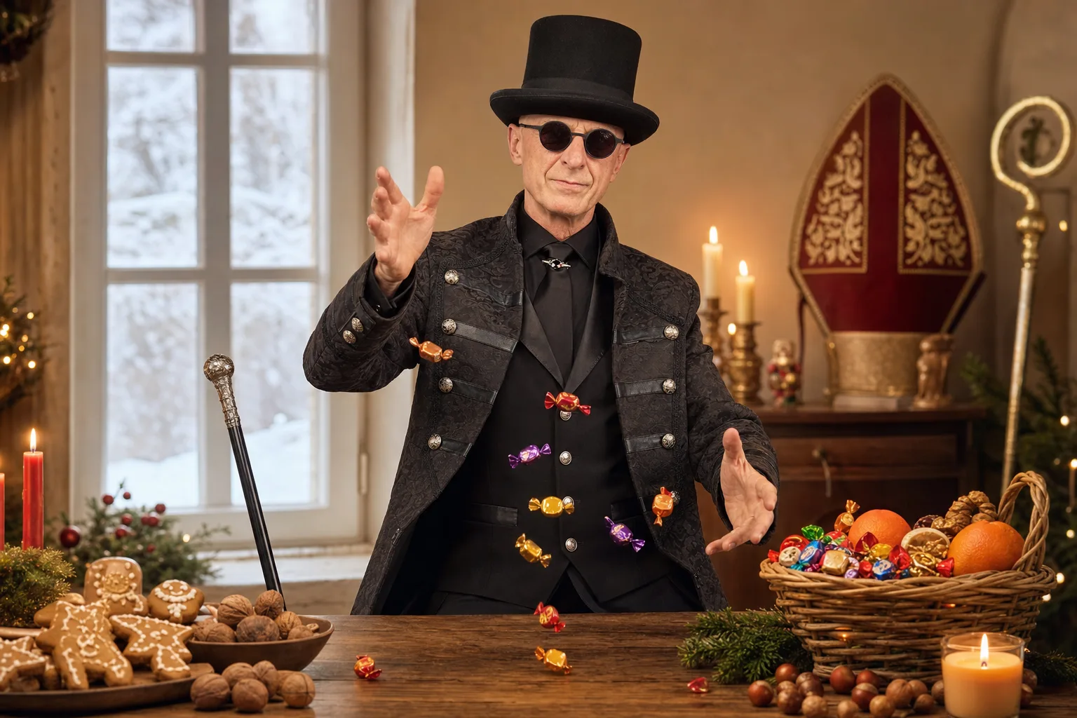 Pain d’épices, oranges et crosse dorée pour la fête de la Saint-Nicolas du 6 décembre, avec Ambros Varius